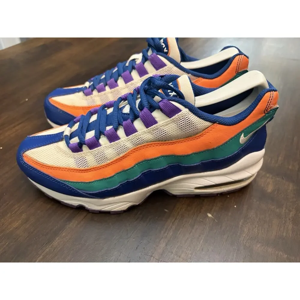 NIKE AIR MAX '95 Gym Blue/White-Neptune Green Boys 6.5 Youth